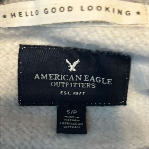 American Eagle Gray Sequin Penguin Sweatshirt - Picture 7 of 9